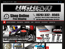 Tablet Screenshot of highendautosports.com